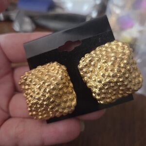 Signed Les Bernard Vintage Earrings